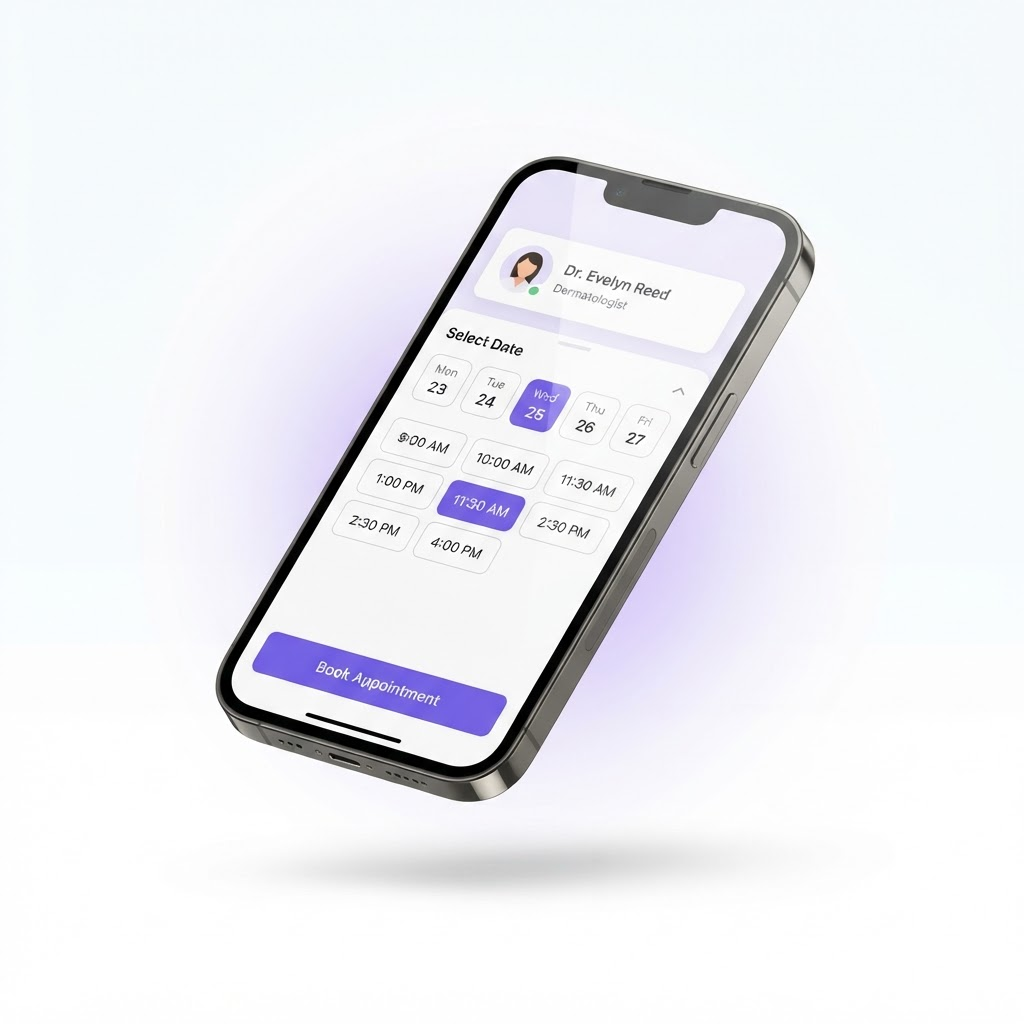 Экран онлайн-записи ZmanUp на смартфоне